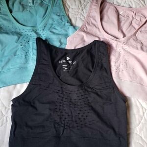 Women's Seamless Tank Top - Black, Light Pink, Teal